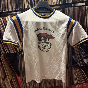 Disney x Forever 21 Men Shirt Large White Public Nuisance Short Sleeve Crew Neck